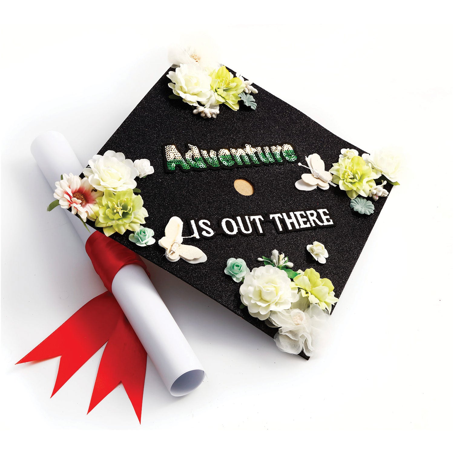 Handmade Graduation Cap Topper, Graduation Cap Decorations, Adventure –  Once Upon a Time