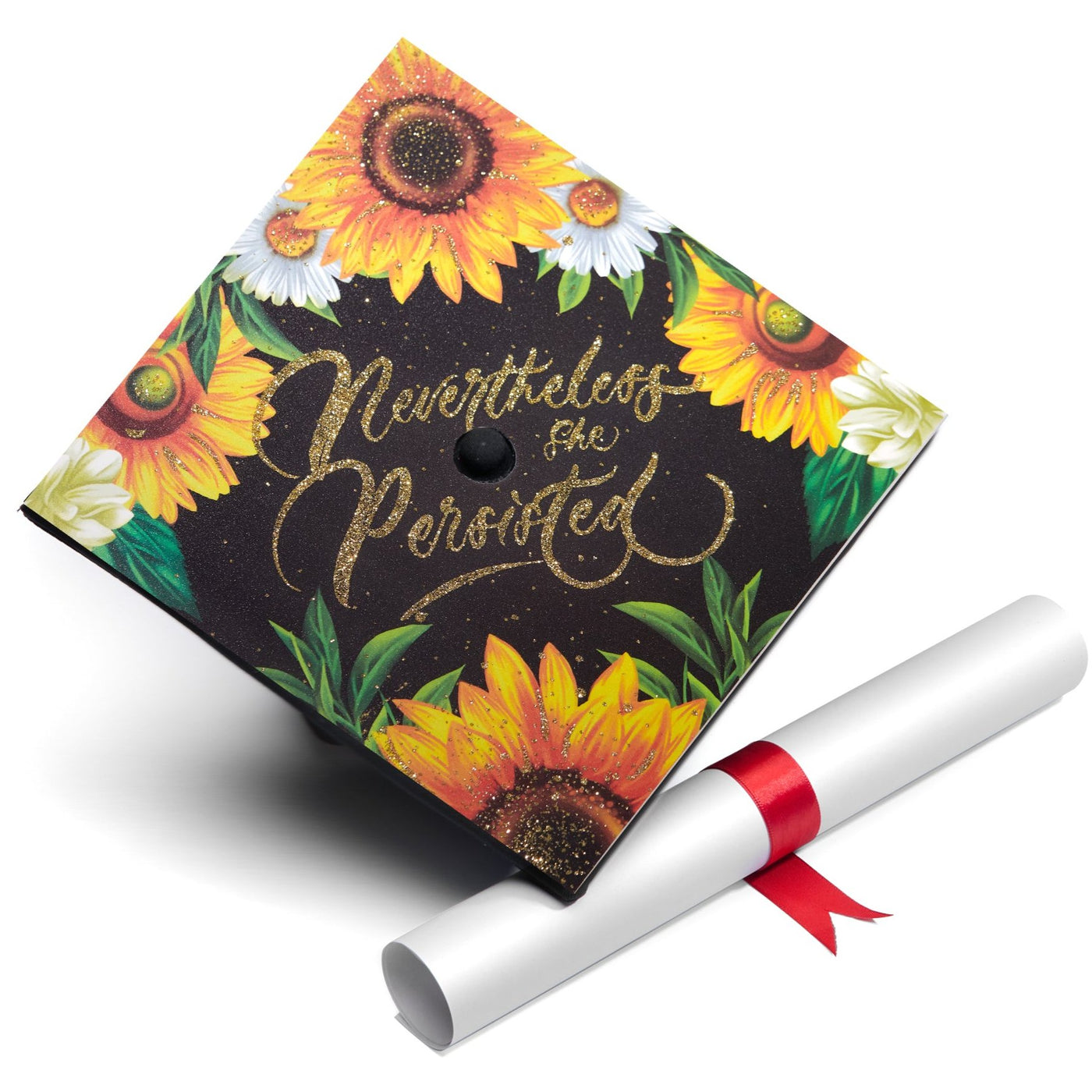 Graduation cap topper, Nevertheless she persisted, Graduation Cap Decoration