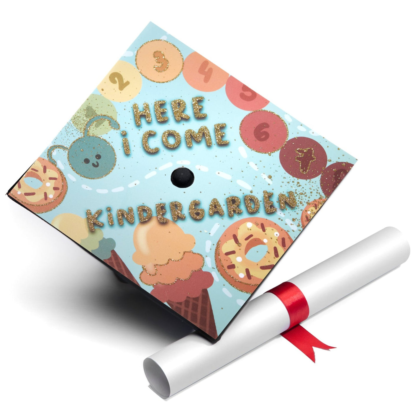 Graduation cap topper, Here I come kindergarten, Graduation Cap Decoration