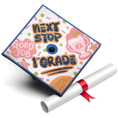 Graduation cap topper, Next stop 1st grade, Graduation Cap Decoration