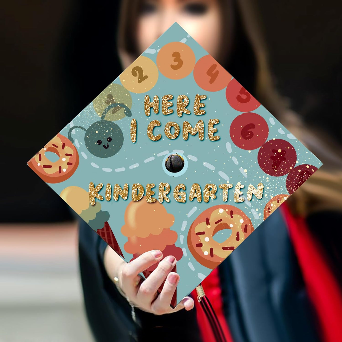 Graduation cap topper, Here I come kindergarten, Graduation Cap Decoration