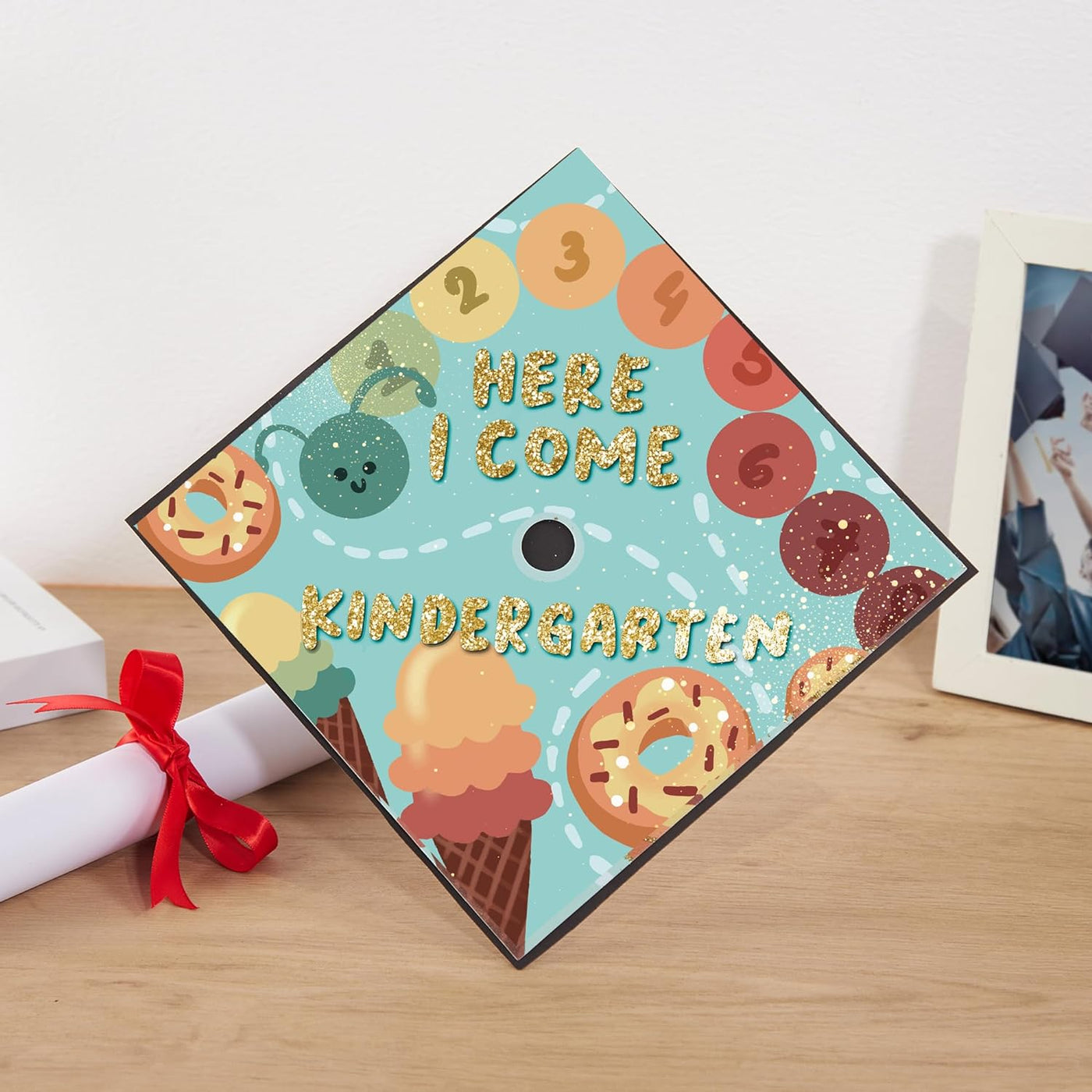 Graduation cap topper, Here I come kindergarten, Graduation Cap Decoration