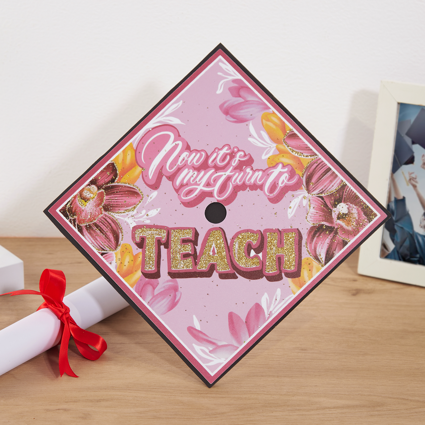 Graduation cap topper, Now it’s my turn to teach, Graduation Cap Decoration