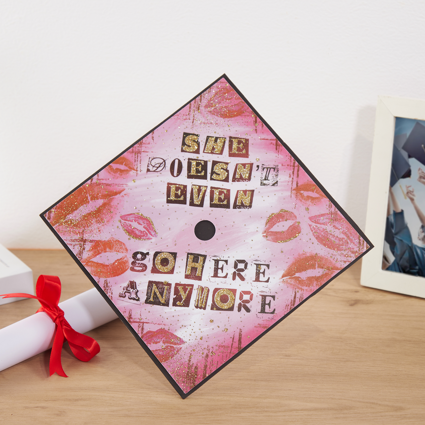 Graduation cap topper, She doesn’t even go here anymore, Graduation Cap Decoration