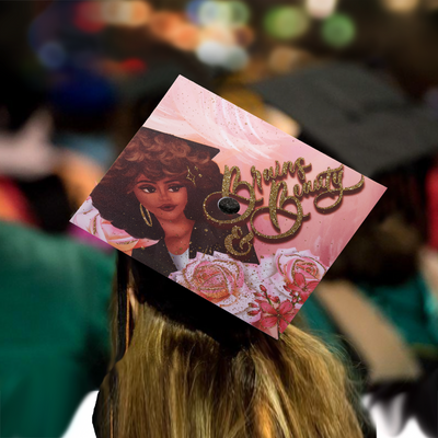 Graduation cap topper, Brains and beauty, Graduation Cap Decoration