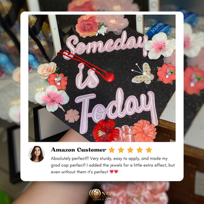 Handmade Graduation Cap Topper, Someday Is Today, Graduation Cap Decorations