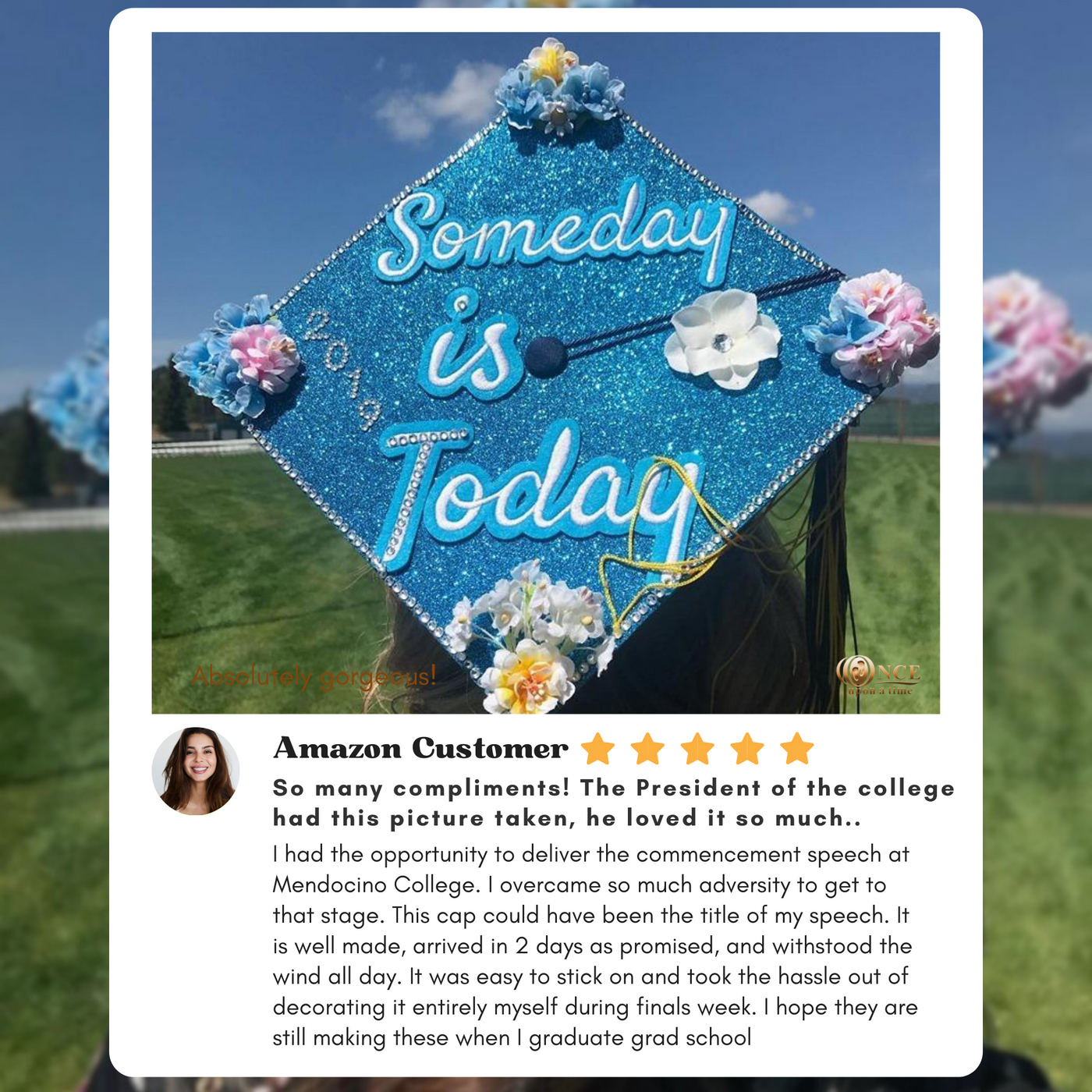 Handmade Graduation Cap Topper, Someday Is Today, Graduation Cap Decorations