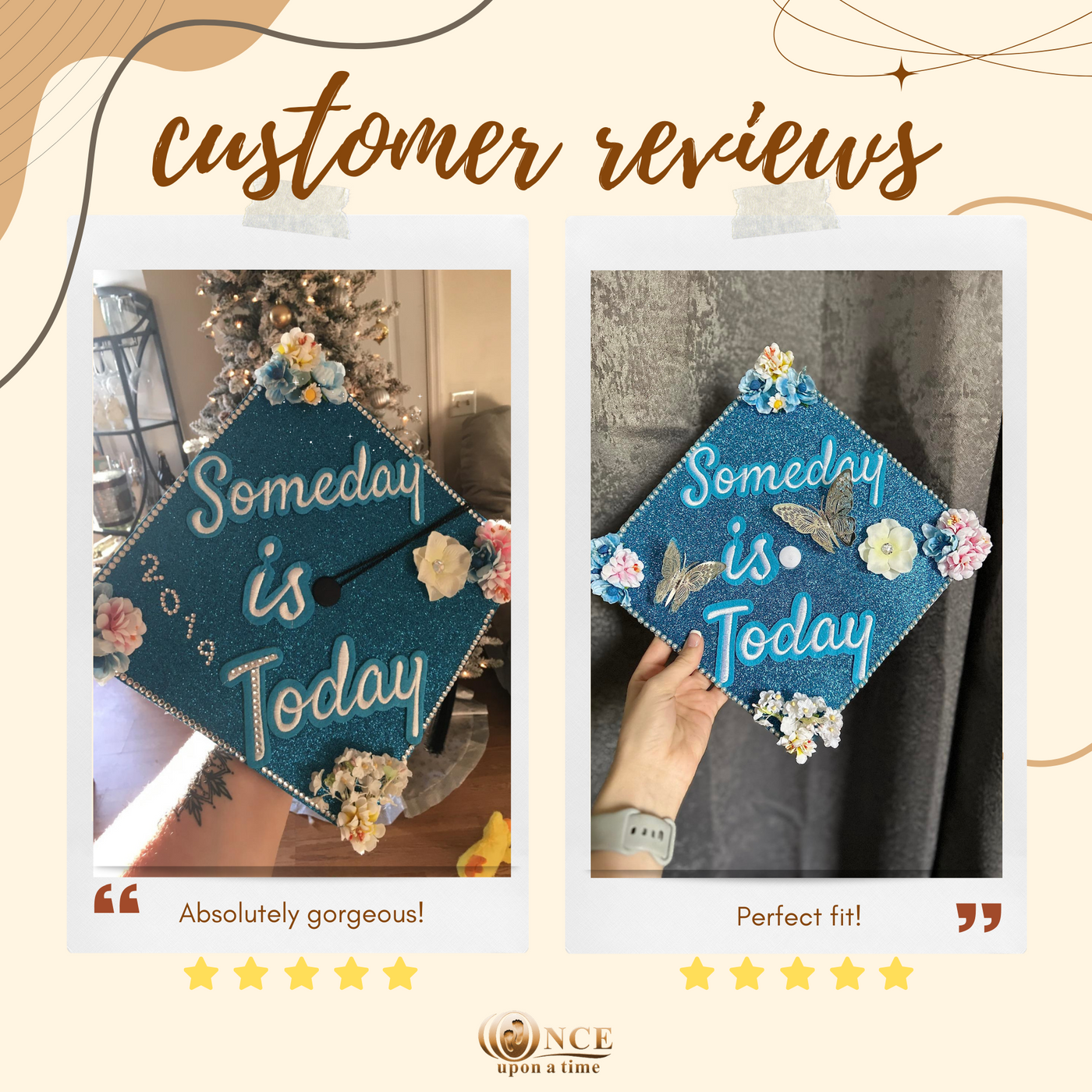 Handmade Graduation Cap Topper, Someday Is Today, Graduation Cap Decorations