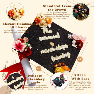 Handmade Graduation Cap Topper, The Best Is Yet to Come, Graduation Cap Decorations