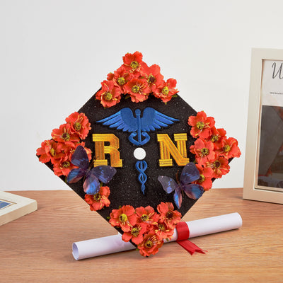 Butterfly Graduation Cap Topper, RN, Graduation Cap Decorations