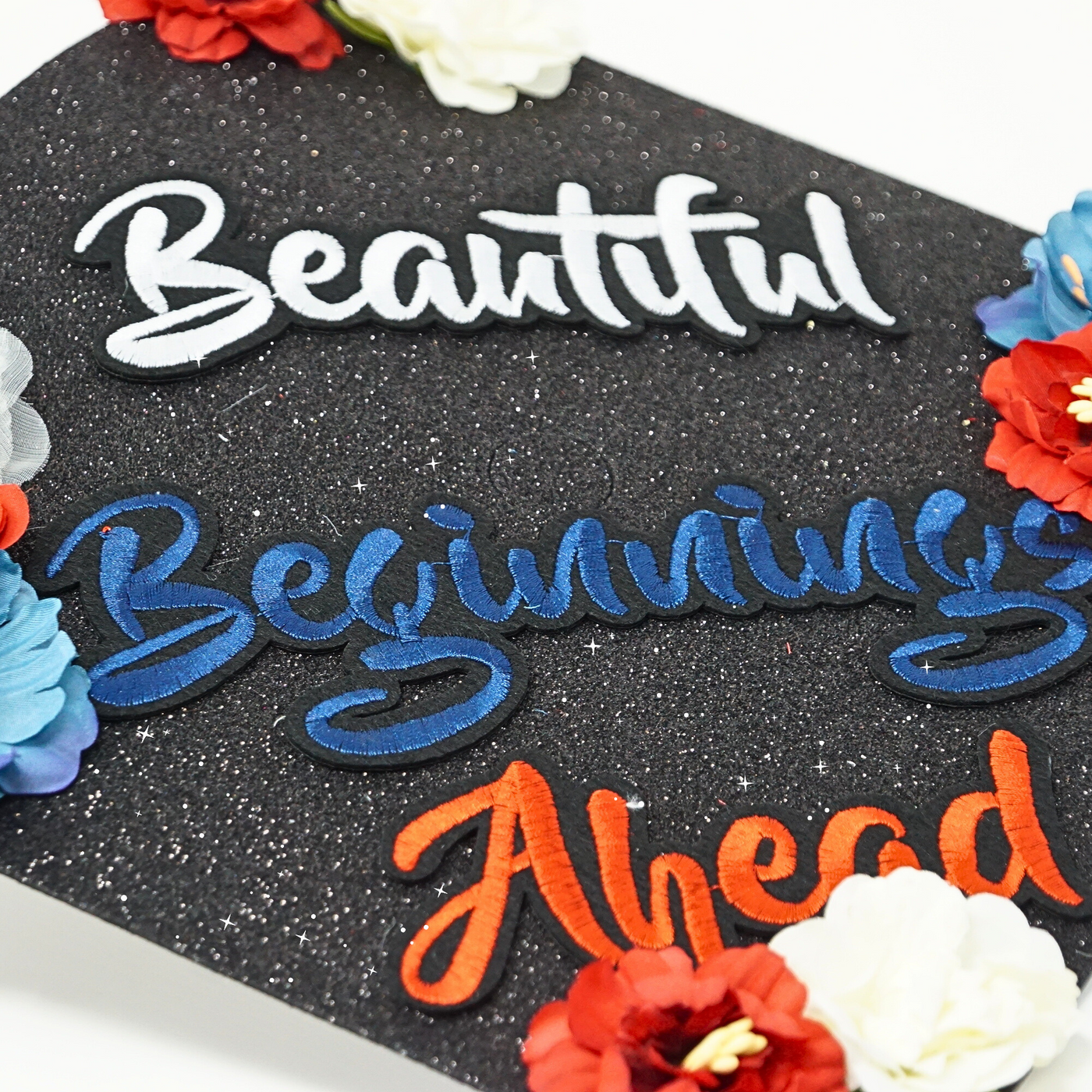 Handmade Graduation Cap Topper, Beautiful Beginnings Ahead, Graduation Cap Decoration