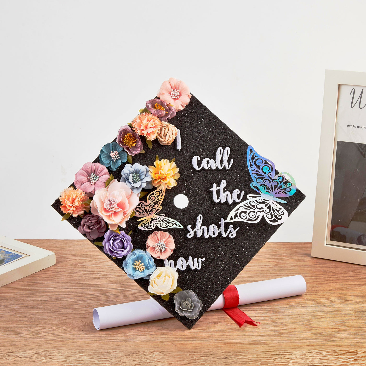 Butterfly Graduation Cap Topper, I Call The Shots Now, Graduation Cap Decorations