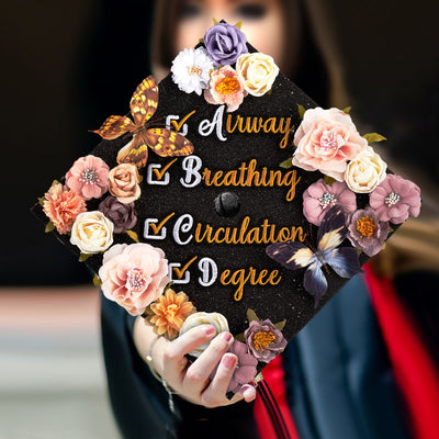 Butterfly Graduation Cap Topper, Airway Breathing Circulation Degree, Graduation Cap Decorations