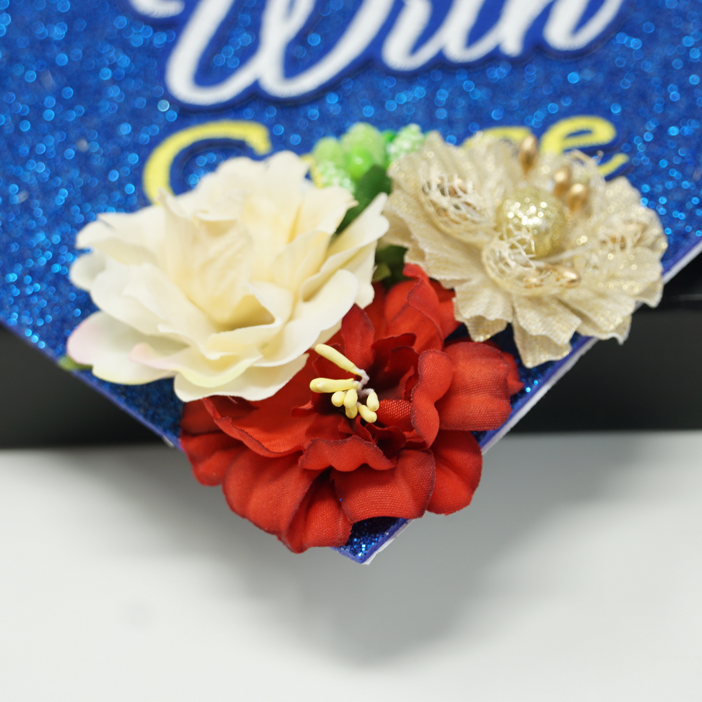 Glitter Graduation Cap Topper, Wherever God Plants You Bloom With Grace, Graduation Cap Decorations