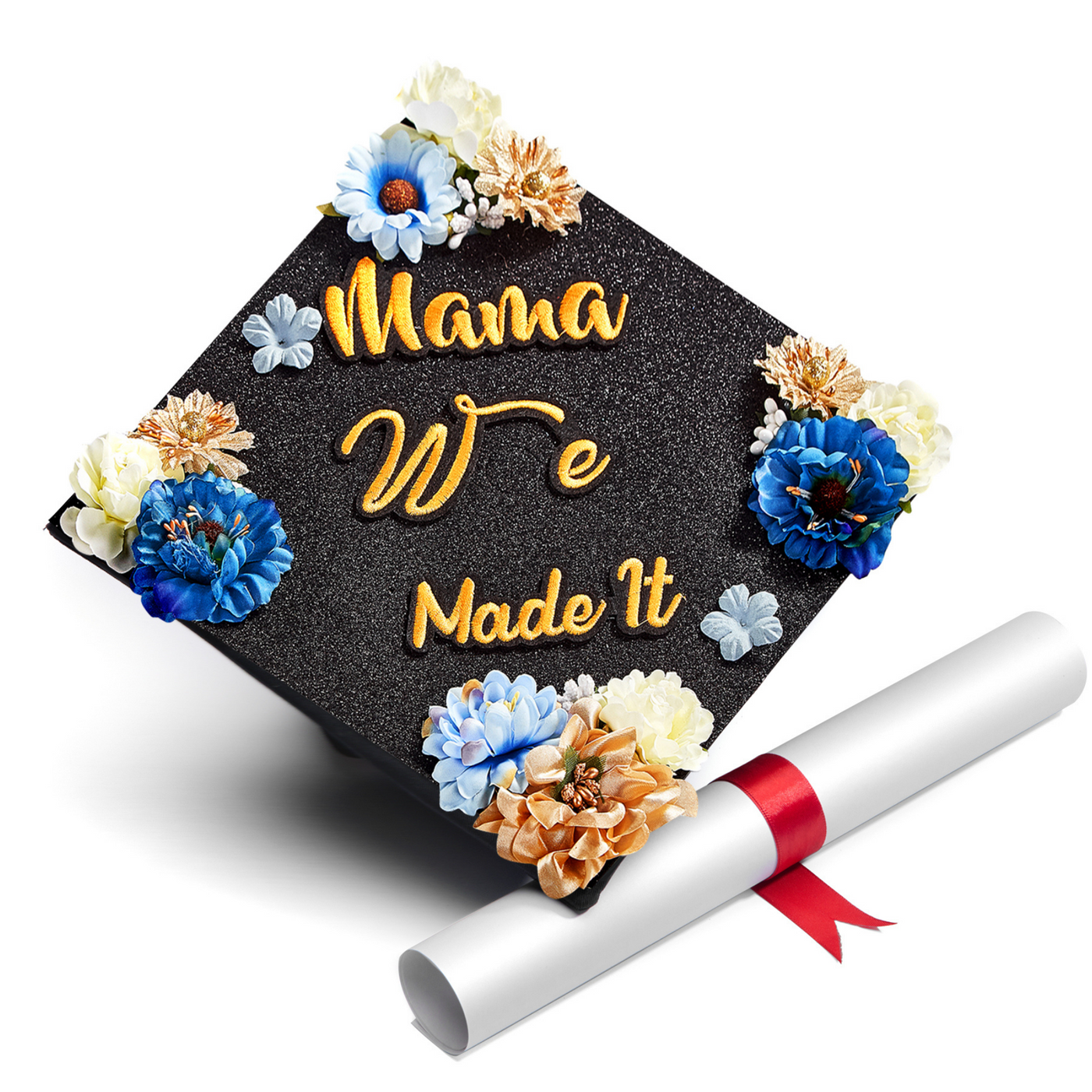 Handmade Graduation Cap Topper, Mama We Made It, Graduation Cap Decorations