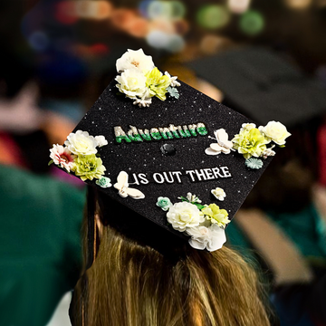 Handmade Graduation Cap Topper Adventure Is Out There Graduation Cap Once Upon a Time