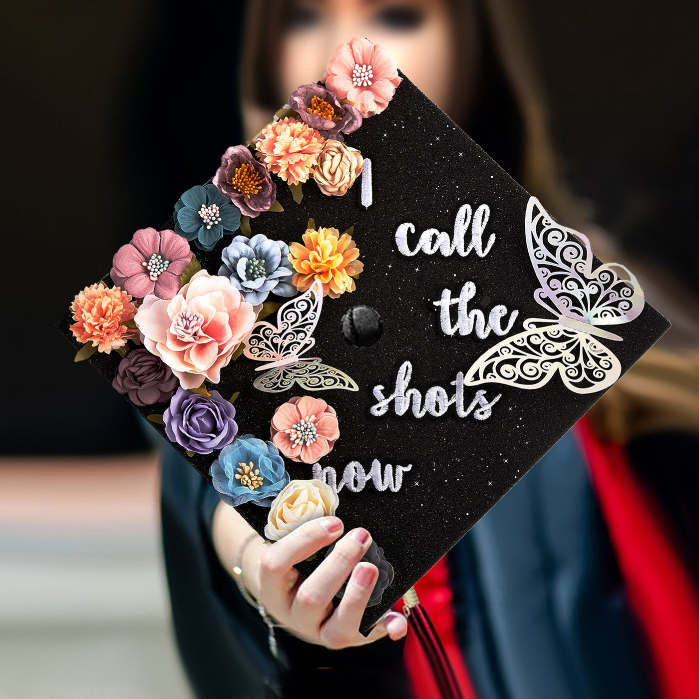 Butterfly Graduation Cap Topper, I Call The Shots Now, Graduation Cap Decorations