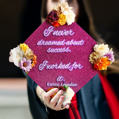 Handmade Graduation Cap Topper, I Never Dreamed About Success, Graduation Cap Decoration