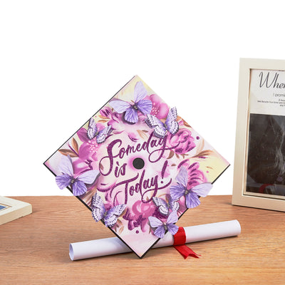 Butterfly Graduation Cap Topper, Someday is Today, Graduation Cap Decorations