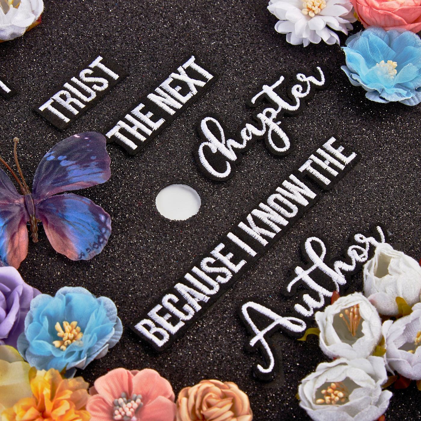 Butterfly Graduation Cap Topper, I Trust The Next Chapter Because I Know The Author, Graduation Cap Decorations