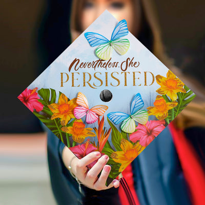 Butterfly Graduation Cap Topper, Nevertheless She Persisted, Graduation Cap Decorations