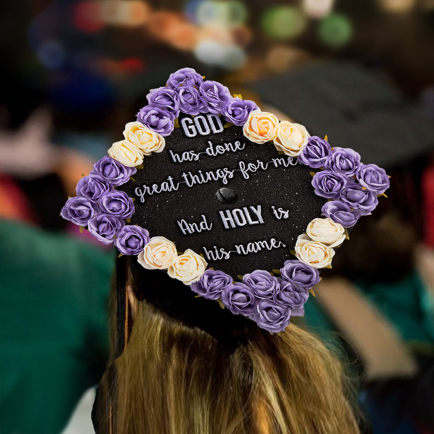 Butterfly Graduation Cap Topper, God Has Done Great Things For Me, Graduation Cap Decorations