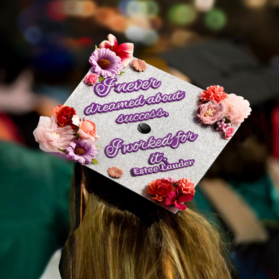 Handmade Graduation Cap Topper, I Never Dreamed About Success, Graduation Cap Decoration