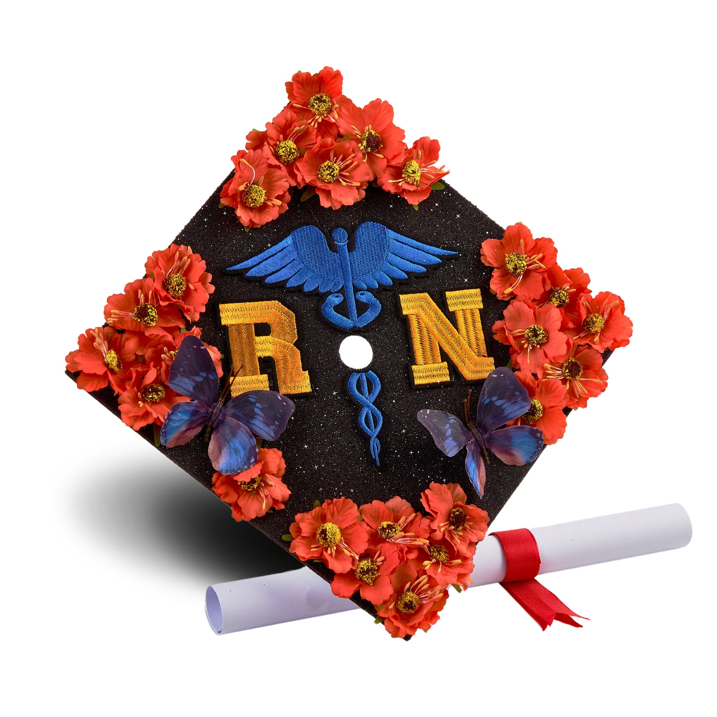 Butterfly Graduation Cap Topper, RN, Graduation Cap Decorations