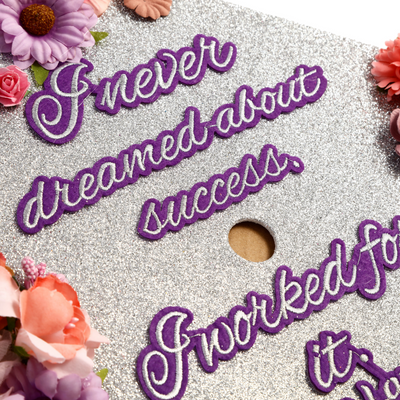 Handmade Graduation Cap Topper, I Never Dreamed About Success, Graduation Cap Decoration