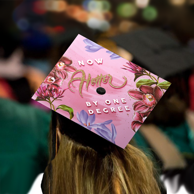 Graduation cap topper, Now hotter by one degree, Graduation Cap Decoration