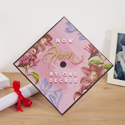 Graduation cap topper, Now hotter by one degree, Graduation Cap Decoration