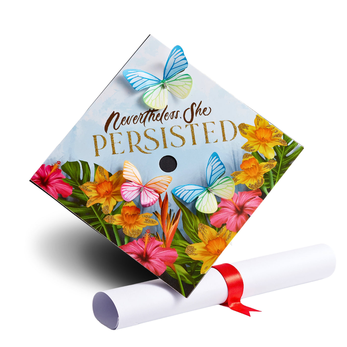 Butterfly Graduation Cap Topper, Nevertheless She Persisted, Graduation Cap Decorations