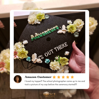 Handmade Graduation Cap Topper, Adventure Is Out There, Graduation Cap Decoration