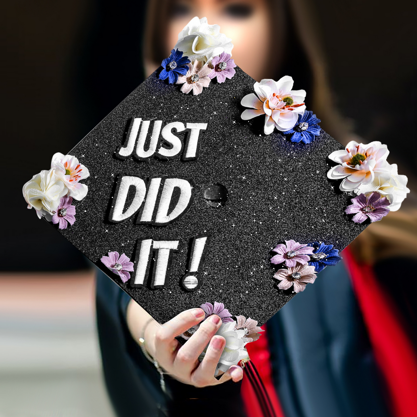 Handmade Graduation Cap Topper, Just Did It, Graduation Cap Decorations