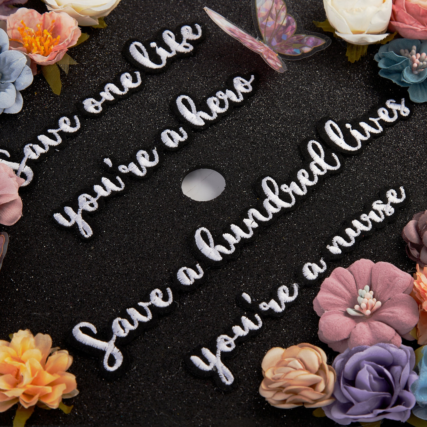 Butterfly Graduation Cap Topper, Save One Life and you're a hero save a hundred lives and you're a nurse, Graduation Cap Decorations