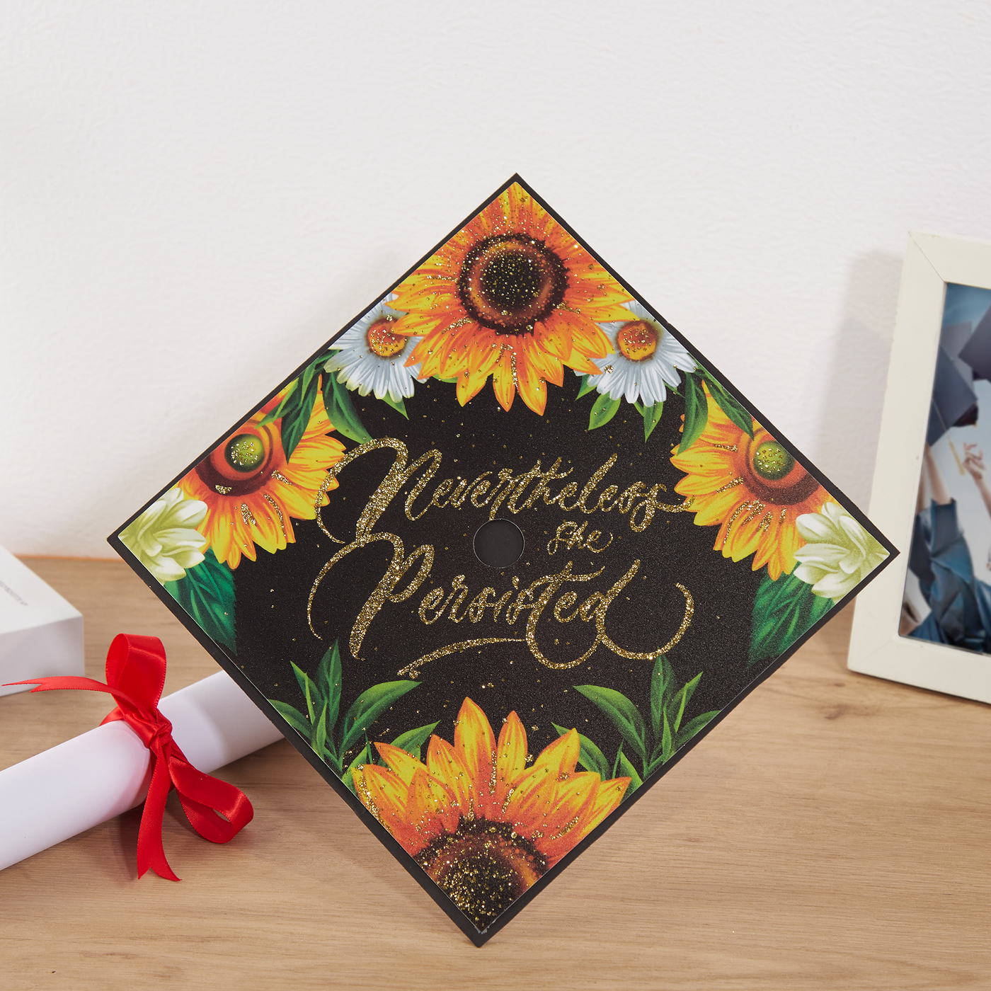 Graduation cap topper, Nevertheless she persisted, Graduation Cap Decoration