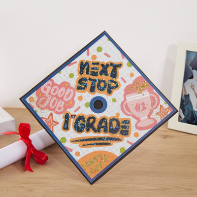 Graduation cap topper, Next stop 1st grade, Graduation Cap Decoration